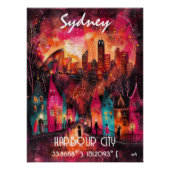 Poster Arte Contemporáneo Vibrante de Sídney (Devant)