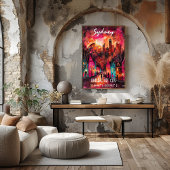 Poster Arte Contemporáneo Vibrante de Sídney