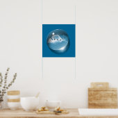 Poster Arte moderne Cloudscape Cascade bleue Minimal (Cuisine)