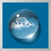 Arte moderne Cloudscape Cascade bleue Minimal