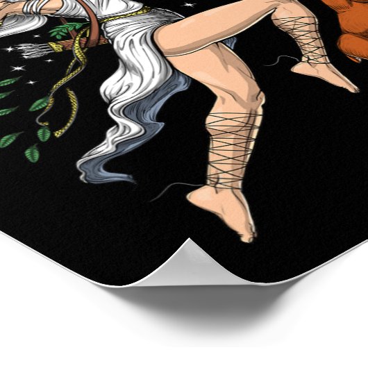Poster Artémis Déesse Grecque De La Chasse Grèce Ancienne (Coin)