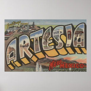 Poster Artesia, Nouveau-Mexique - Grandes scènes de lettr