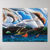 Poster Arthur Dove, Nuages et Eau (Devant)