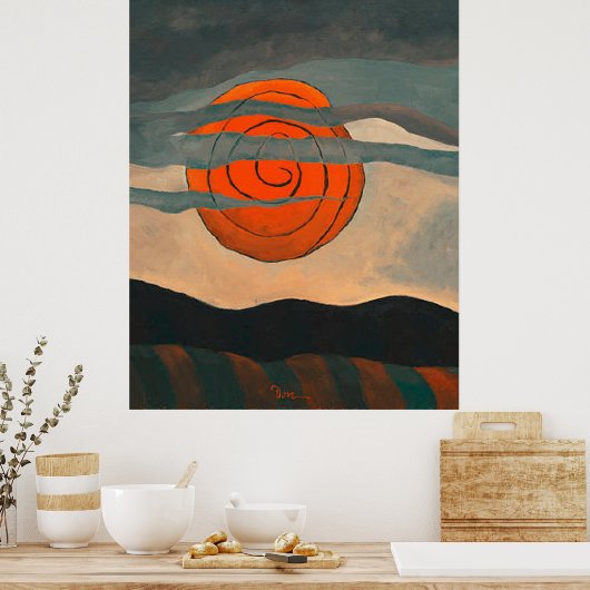Poster Arthur Dove, Red Sun, (Cuisine)