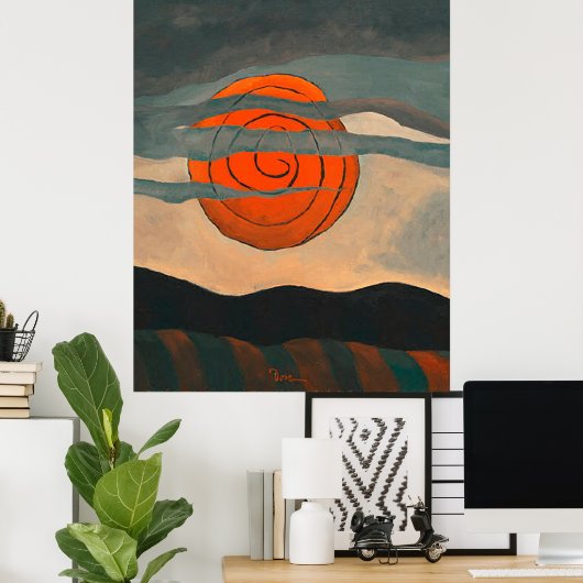 Poster Arthur Dove, Red Sun, (Bureau à domicile)