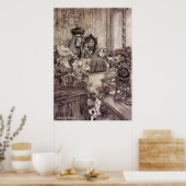 Poster Arthur Rackham Alice Au Pays Des Merveilles (Cuisine)