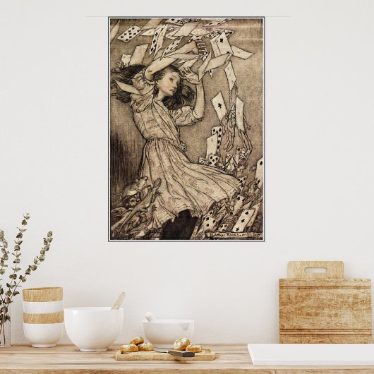Poster Arthur Rackham Alice Au Pays Des Merveilles (Cuisine)