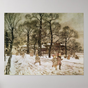Poster Arthur Rackham Hiver à Kensington Gardens de
