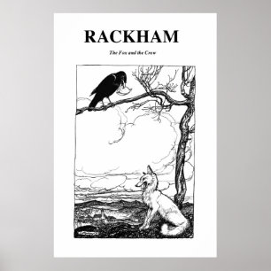 Poster Arthur Rackham - Le Renard et la Corneille - Vinta