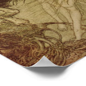 Poster Arthur Rackham | Les Rhinemaidens taquinant Alberi (Coin)