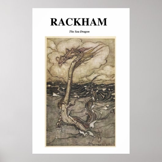 Poster Arthur Rackham - The Sea Dragon - Art Vintage (Devant)