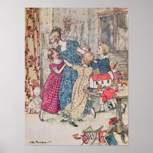 Poster Arthur Rackham | Un groupe rouillé et bruyant (Devant)