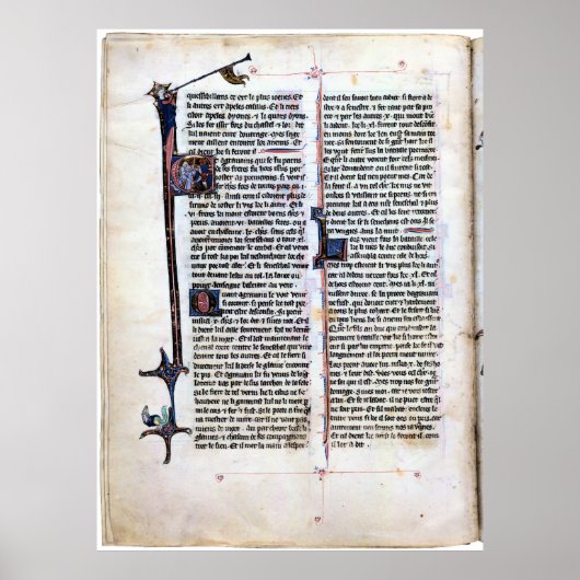 Poster Arthurian Romance Illuminé page. (Devant)