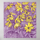 Poster Artichauts de Jérusalem Tournesol Floral Peinture (Devant)