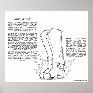 Poster Article magique : Bottes de "non "