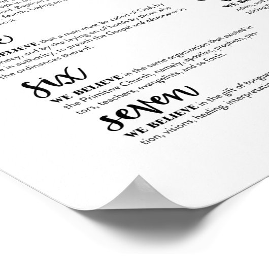 Poster Articles de foi (Coin)