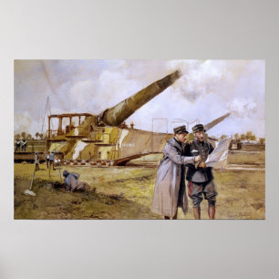Poster Artillerie lourde sur le chemin de fer, octobre