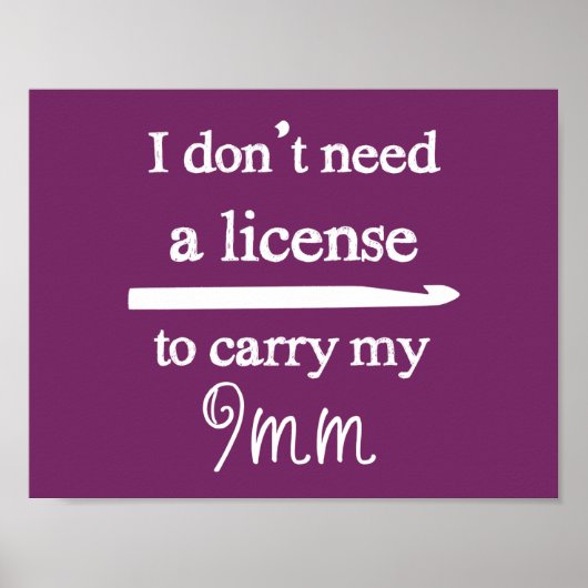 Poster Artisanat de licence Crochet Hook {Dark} (Devant)