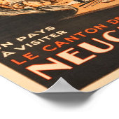 Poster Artisanat en Neuchatel, Suisse, voyage vintage (Coin)