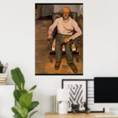 Poster Artiste assis (Bureau à domicile)