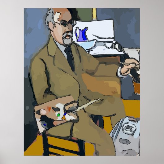 Poster Artiste Autoportrait (Devant)