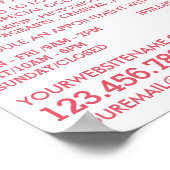 Poster Artiste de maquillage rose moderne tendance Public (Coin)