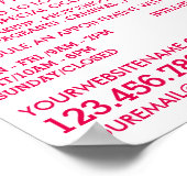 Poster Artiste de maquillage rose moderne tendance Public (Coin)