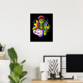 Poster Artiste de peinture hippie Alien spatial (Bureau à domicile)