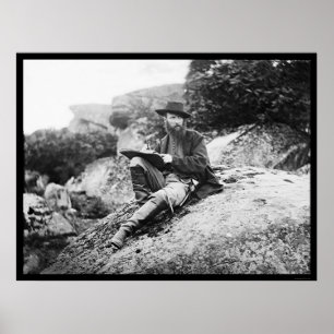 Poster Artiste esquissant le champ de bataille 1863 de