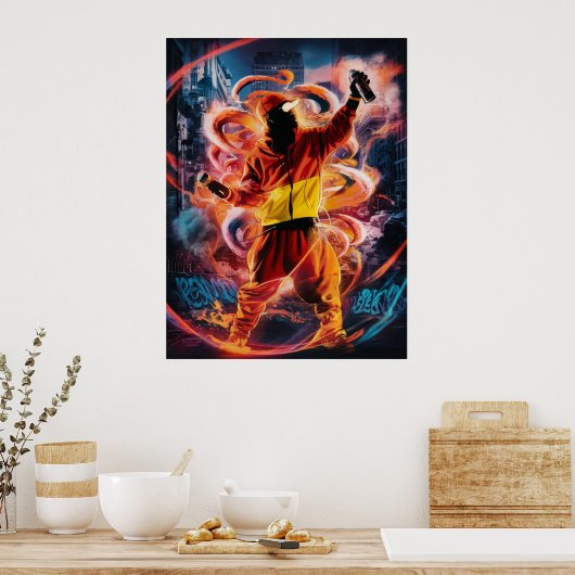 Poster Artiste Graffiti (Cuisine)