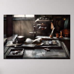 Poster Artiste graphique - au bureau d'imprimantes