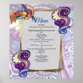 Poster Artiste joyeux bleu Party Doodé Création (Devant)