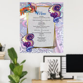 Poster Artiste joyeux bleu Party Doodé Création (Bureau à domicile)