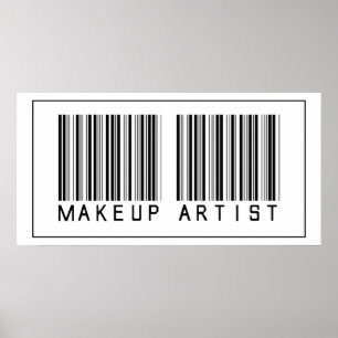 Poster Artiste maquillage de code barre
