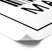 Poster Artiste martiale à code barre (Coin)