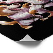 Poster Artiste Martiale Avec Karate Chien Et Chat En Acti (Coin)