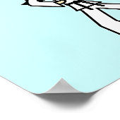 Poster Artiste martiale de petite fille lumière (Coin)