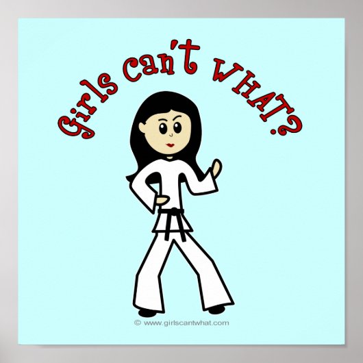 Poster Artiste martiale de petite fille lumière (Devant)