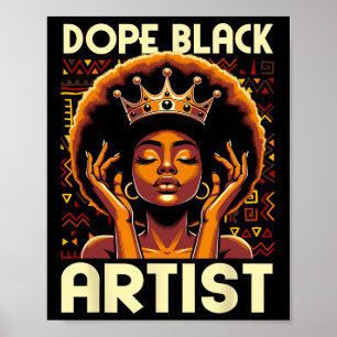 Poster Artiste Noir Africain Américain Enseignant en Art