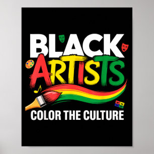 Poster Artiste Noir Colore La Culture Mois de l'Histoire