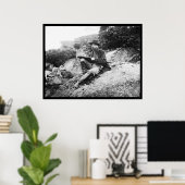 Poster Artiste Sketching the Gettysburg Battlefield 1863 (Bureau à domicile)