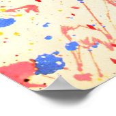 Poster Artistes Paint Splatter Arrière - plan (Coin)