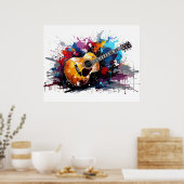 Poster Artistic Abstract Guitar Music Lover's Art (Cuisine)