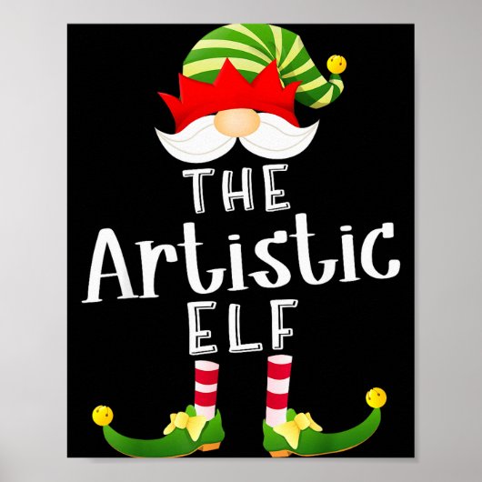 Poster Artistic Elf Group Christmas Funny Pajama Party (Devant)