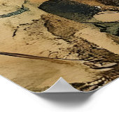 Poster Artistic illustration of a barn owl, (Coin)