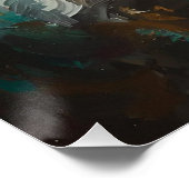 Poster Artistic Terrier Dog Portrait Vibrant Oil Painting (Coin)