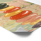 Poster Artistic Zen Stone Stack Polished Pebbles  (Coin)