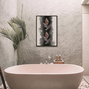 Poster Artistique Mid-Century Moderne botanique Feuilles 