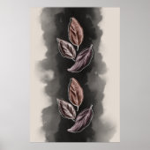 Poster Artistique Mid-Century Moderne botanique Feuilles  (Devant)