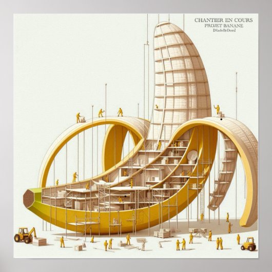 Poster artistique - Projet Banane : architecture e (Devant)